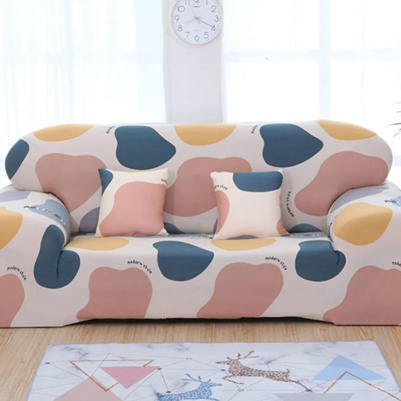 

Чехол для дивана в скандинавском стиле, эластичный секционный чехол с цветочным рисунком, L-образный, для гостиной, F8656