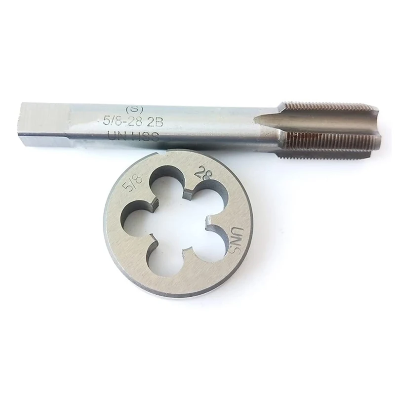 

5/8-28 HSS Tap And Die Set UN Machine Thread Tap And UNS Round Thread Die Right Hand