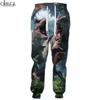 cloocl animal jurassic dinosaur trousers 3d all over printed fashion streetwear men women gothic sweatpants casual jogging pants