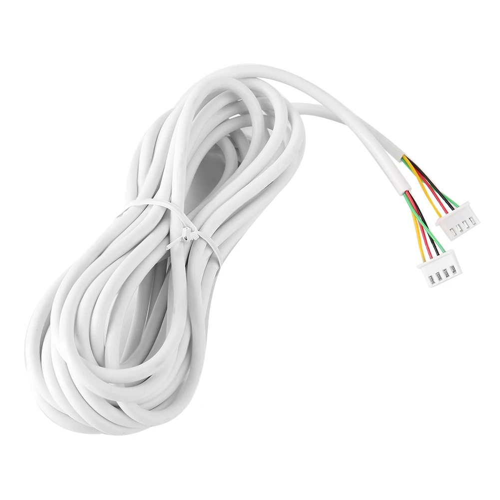 

4-жильный 15 м круглый белый гибкий медный кабель для видеодомофона системы внутренней связи M4