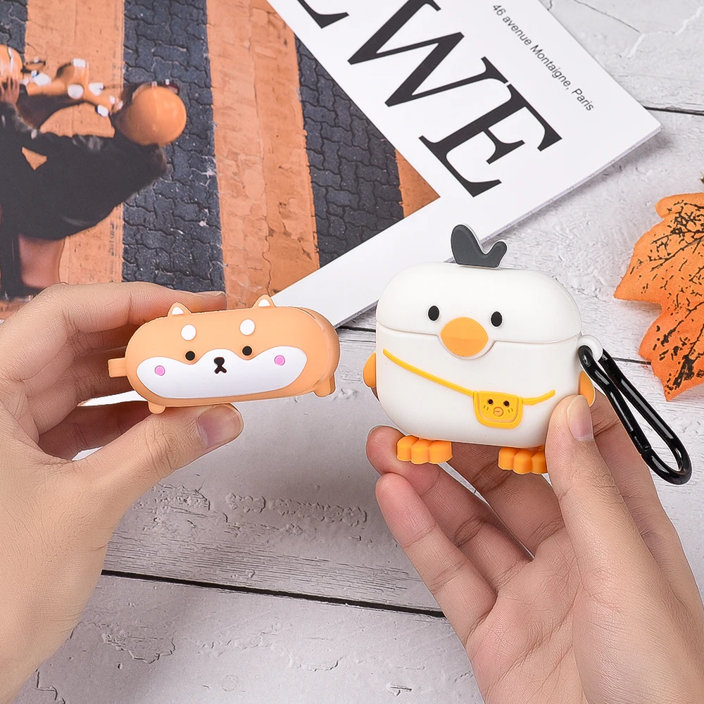 купить 3D Cartoon Case For Airpods 3 Case Cute Animal Headphone Case For Airpods Pro 2 1 3 Silicone Protective Cover For Airpods Cases в интернет-магазине