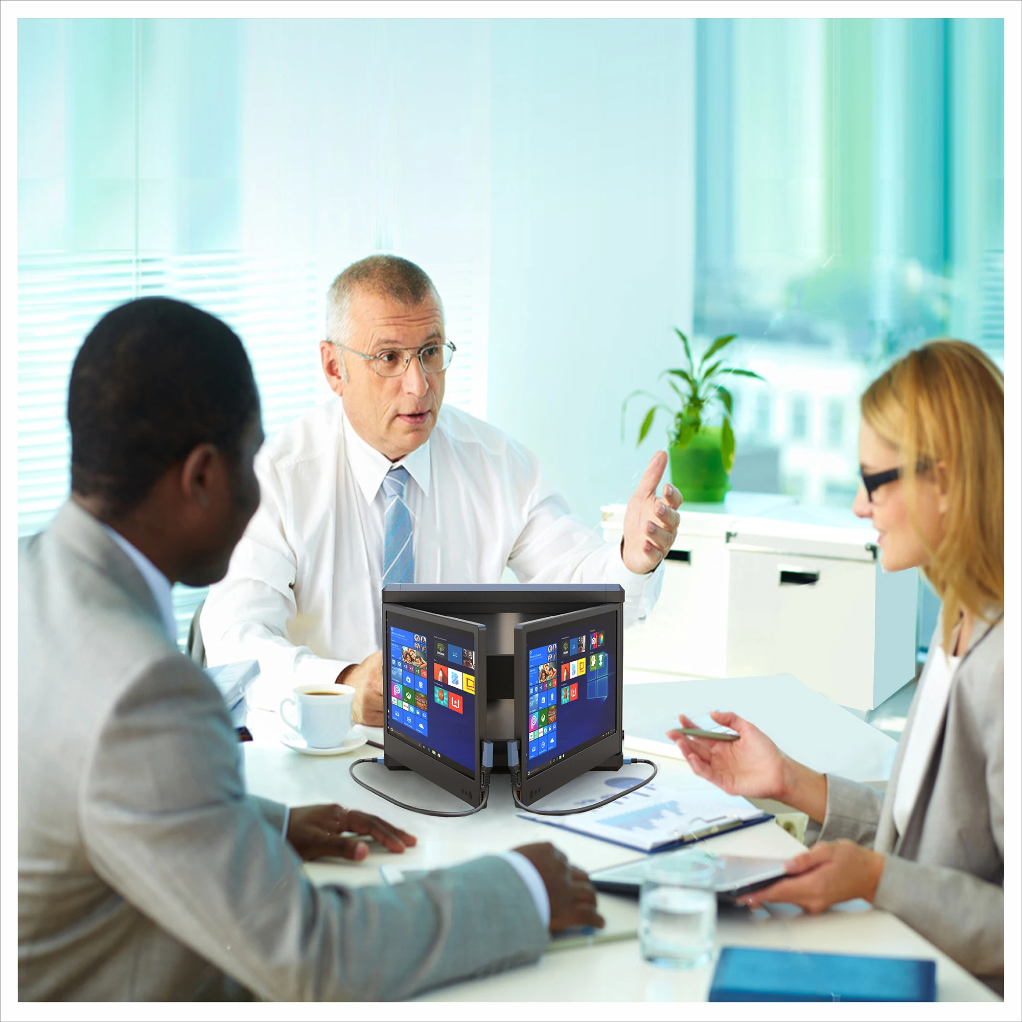 Портативный монитор для ноутбука Раздельный экран USB Type-C HD дисплей Full 1080P игровой