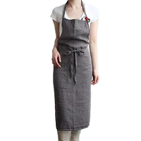 men women protective universal multipurpose linen with pocket practical wear resistant adjustable strap kitchen apron