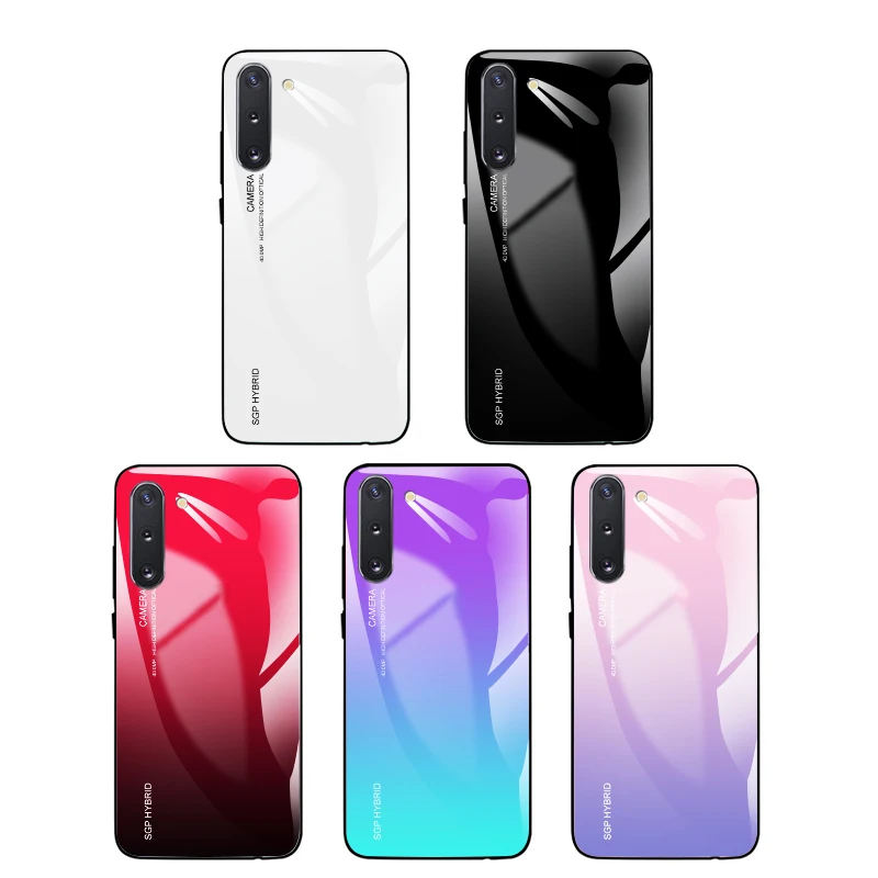 Градиентный чехол из закаленного стекла для samsung galaxy note 10 pro plus 10pro 10plus чехлы
