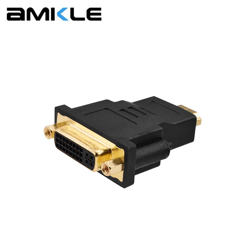 Адаптер преобразователь Amkle DVI 24 + 5 мама в HDMI совместимый штекер для HD ТВ ЖК ПК