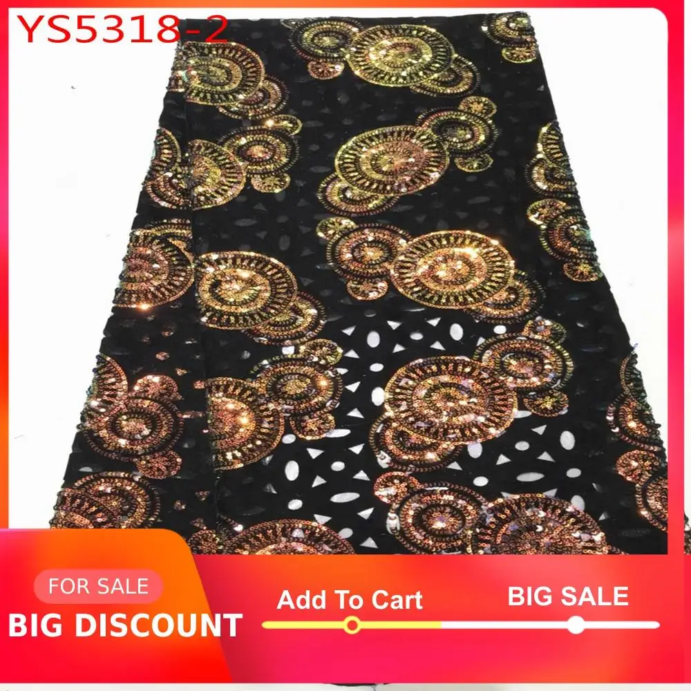 Уникальная модная вышитая африканская французская сетчатая кружевная ткань