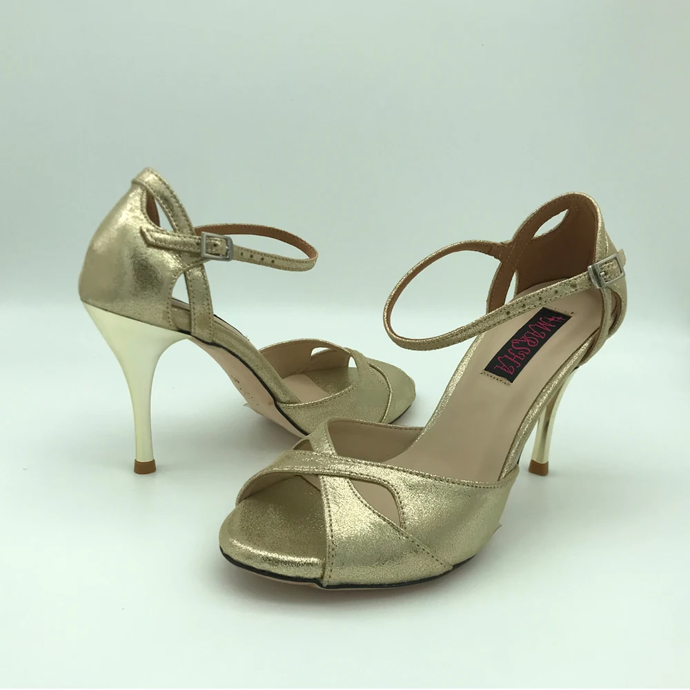 Zapatos de baile Tango de Argentina para fiesta, zapatos de boda con suela de cuero t62266gl en tacón de 9cm, 7,5 cm, nuevos, disponibles
