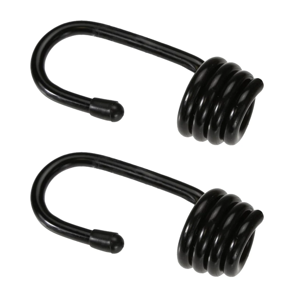 

2 Pieces 0.3inch Heavy Duty Plastic Coated Steel Wire Hooks for Elastic 8mm Bungee Rope Shock Cord