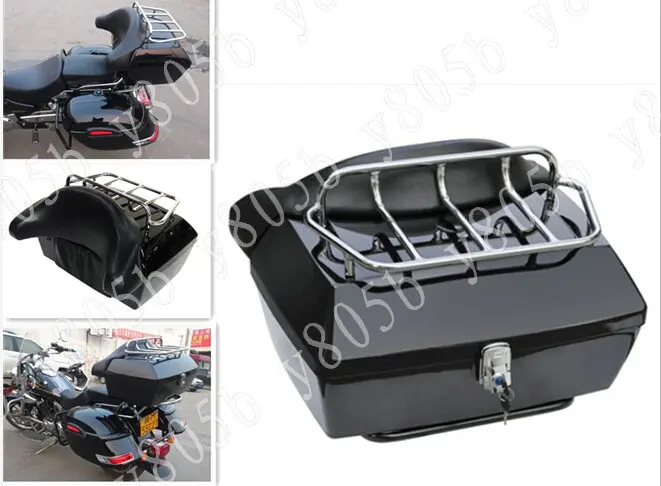 Мотоциклетная модель багаж с верхней рейкой и спинкой для Honda Shadow ACE Steed VLX 400 600 1100