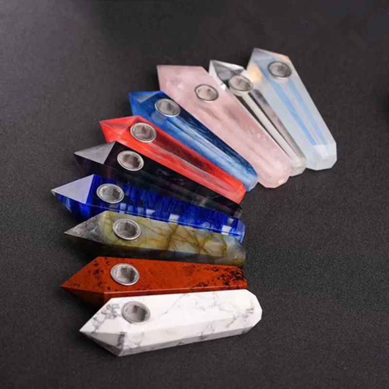 

natural stones and minerals smoking quartz pipe for crafts gift