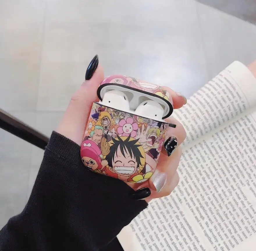 Розовый Для airpods pro Чехол с милым рисунком в Одна деталь Луффи Мягкая Обложка для Apple Airpods 1/2/3 крышка беспроводного Bluetooth(голубой зуб) наушника чехол - Цвет: Розовый