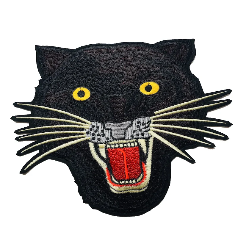 В наличии! 1 намоток Tiger с мордами животных Сердце Вышитые нашивки цветы для