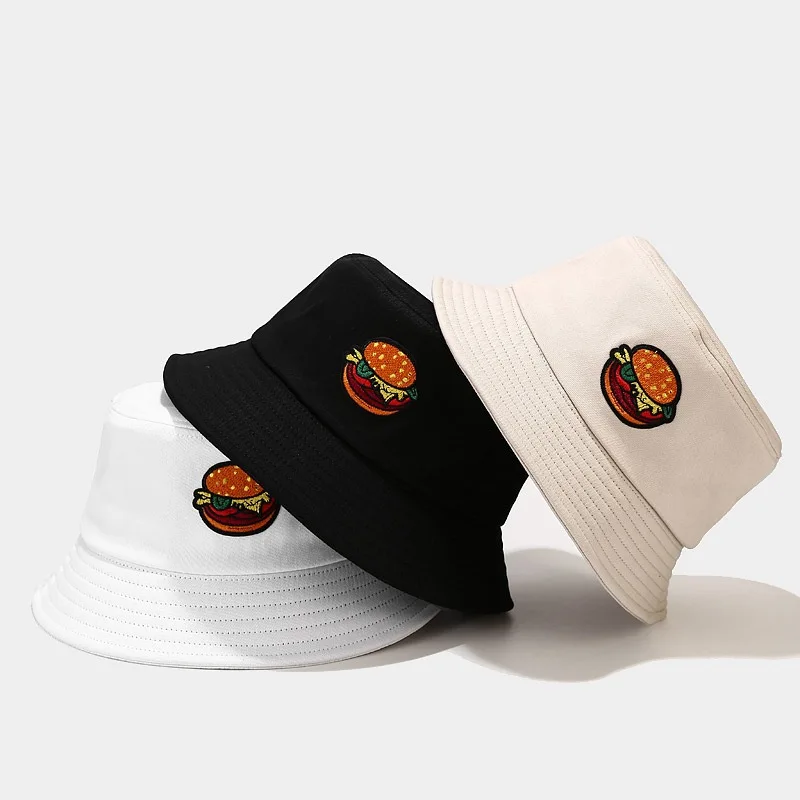Панама с гамбургерами для мужчин и женщин мультяшная Кепка фаст-фуда уличный