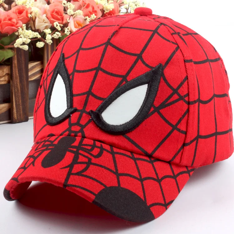 

Disney 2021 new children's cartoon hat boys and girls sunshade baseball cap hip hop sun hat Marvel Comics series baby hat