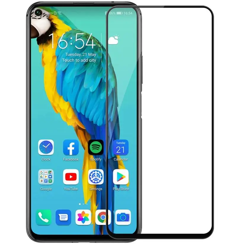 2 в 1 полное покрытие 9D закаленное стекло для Huawei Nova 5 T 6 26 'Ƌ защита экрана Honor 20S
