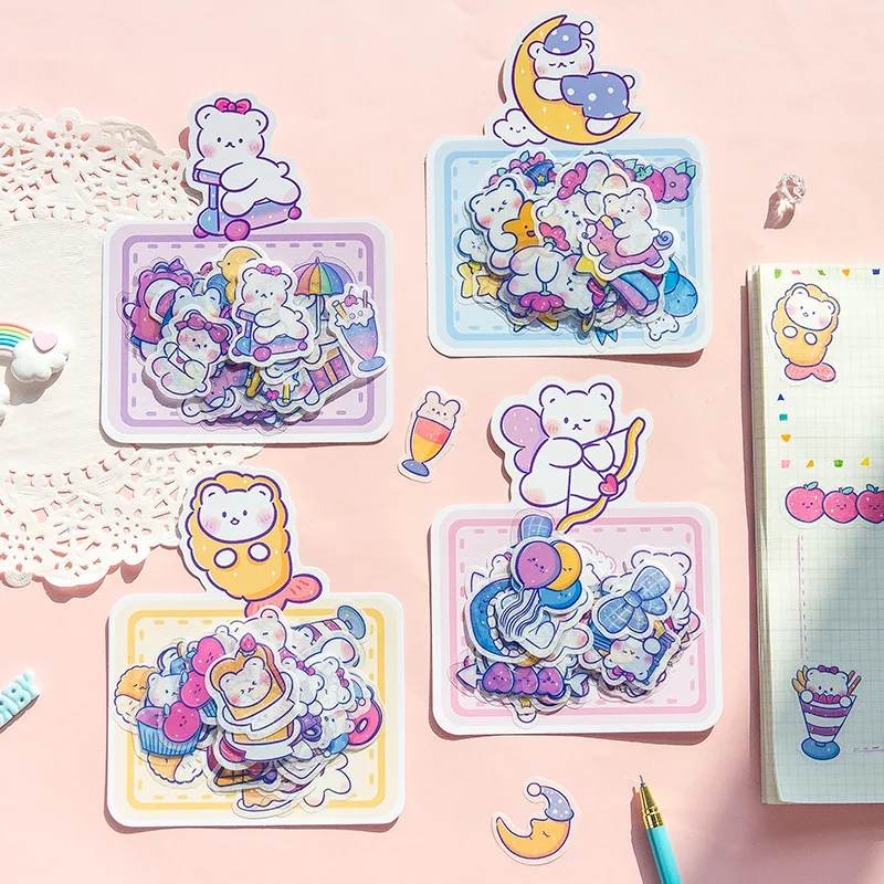 40 шт. милые Kawaii мягкие наклейки декоративные Сделай Сам для телефона Скрапбукинг