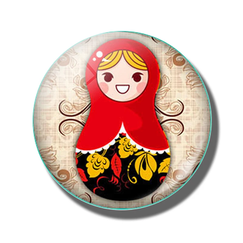 Русская кукла 30 мм магнит на холодильник мультяшная бабушка матрешка куклы