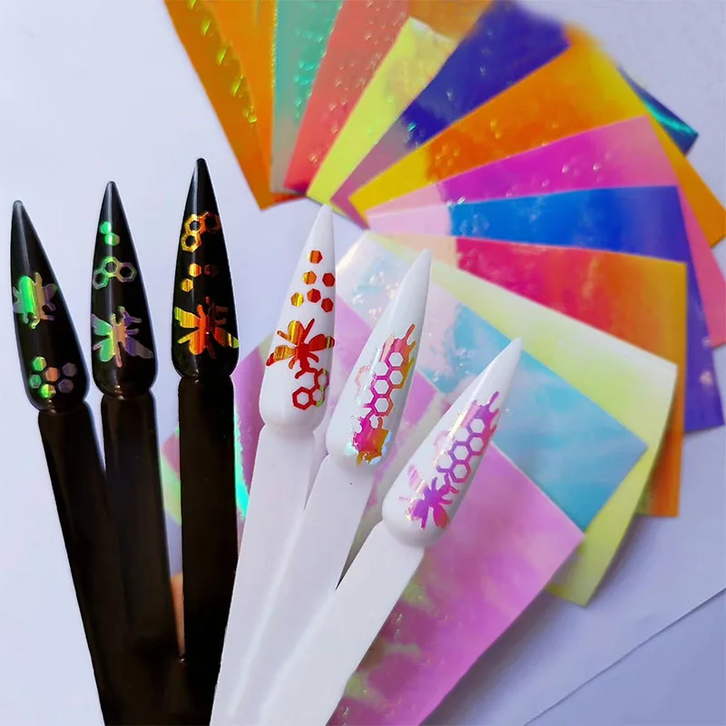 1 Набор Шестигранная полоса Голографическая лента для дизайна ногтей тонкая