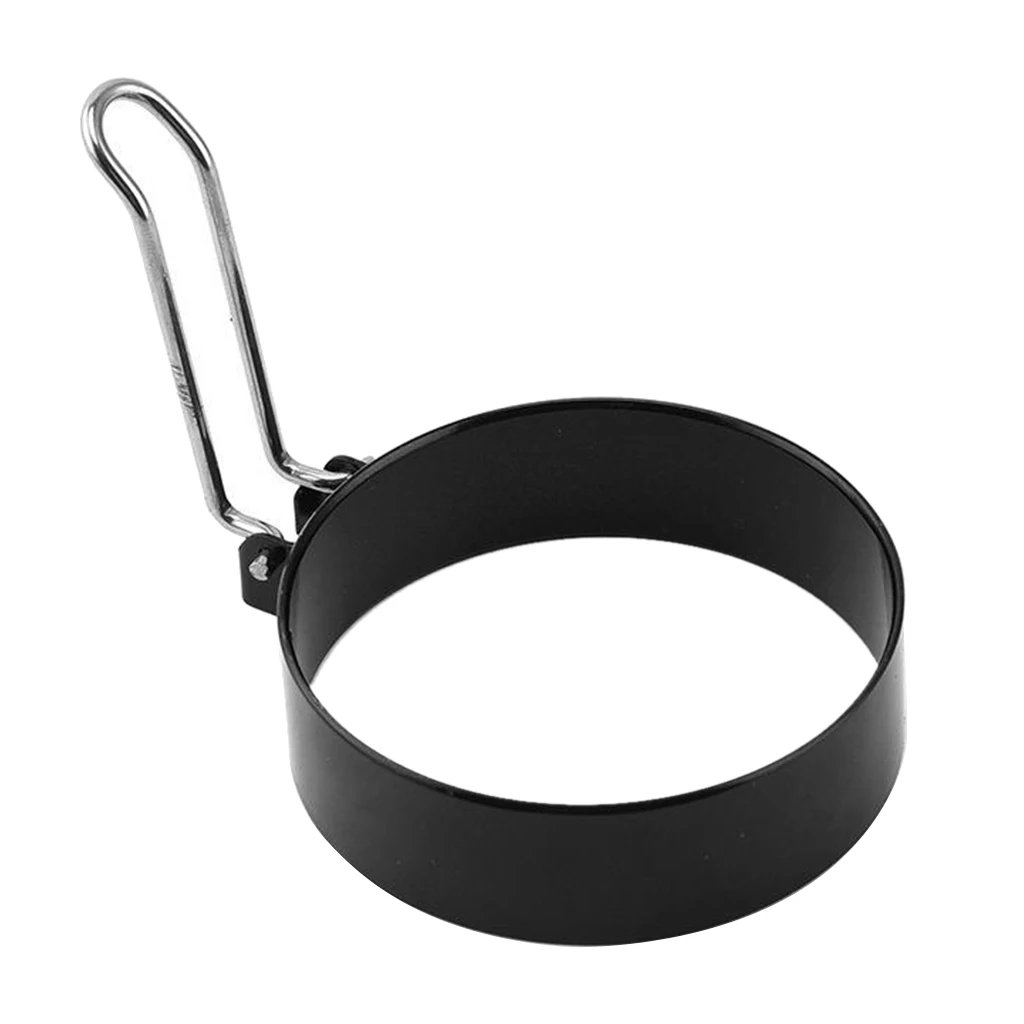 Кольцо для яиц из нержавеющей стали с противоскользящей ручкой антипригарное