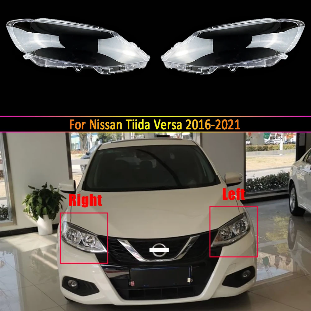 Auto Transparent Lampenschirm Lampe Schale Vorne Scheinwerfer Glas Scheinwerfer Abdeckung Für Nissan Tiida Versa 2016-2021