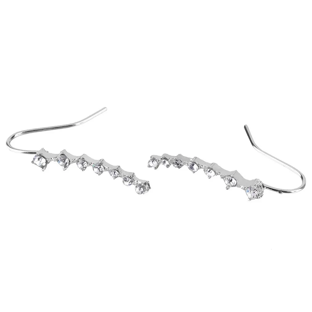 

Women Fashion Rhinestone Crystal Earrings Ear Hook Stud Jewelry Gift