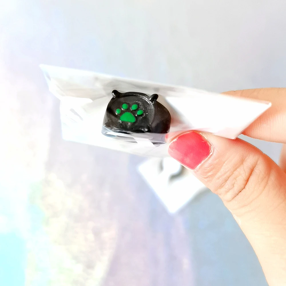 FIMAODZ черная кошка кольцо в виде лапы для мужчин и женщин зеленый животных Щенячий