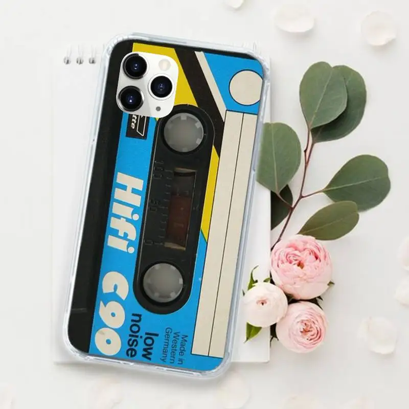 

Capa Camera Cassette Music Phone Case for iPhone 11 12 mini pro XS MAX 8 7 6 6S Plus X 5S SE 2020 XR Luxury brand shell funda