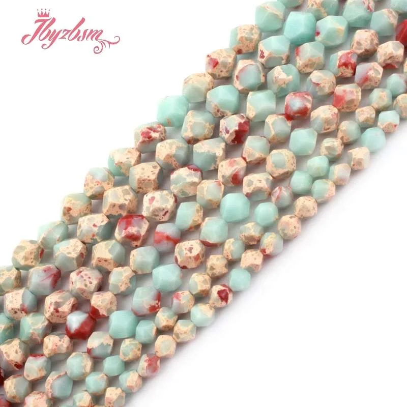 6/8/10mm Snakeskin ShouShan Faceted Square Natural Stone Beads For Jewelry Making DIY Bracelet Necklace Loose 15&quot Free Shipping |