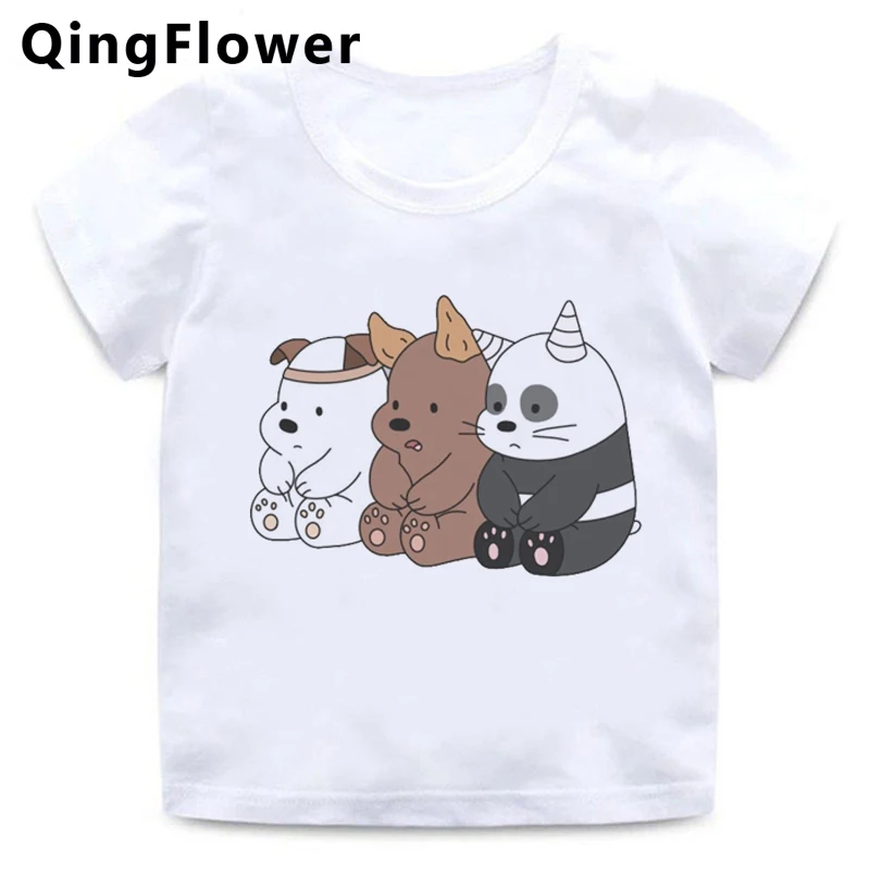 Футболка детская с рисунком медведя милый мультяшный рисунок в стиле Харадзюку