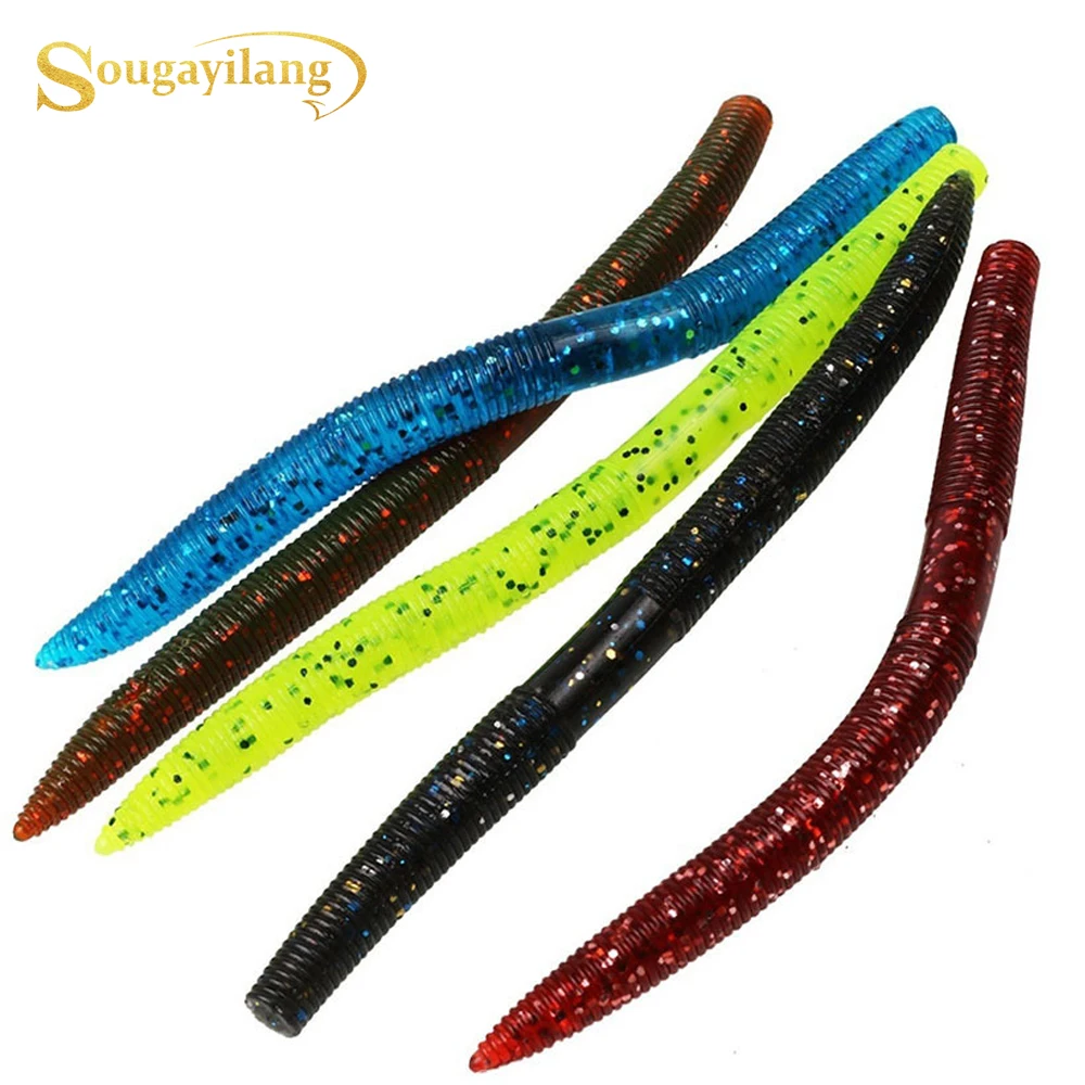 Sougayilang 10 шт. большой червь мягкая рыболовная приманка 9 г 142 мм искусственная для