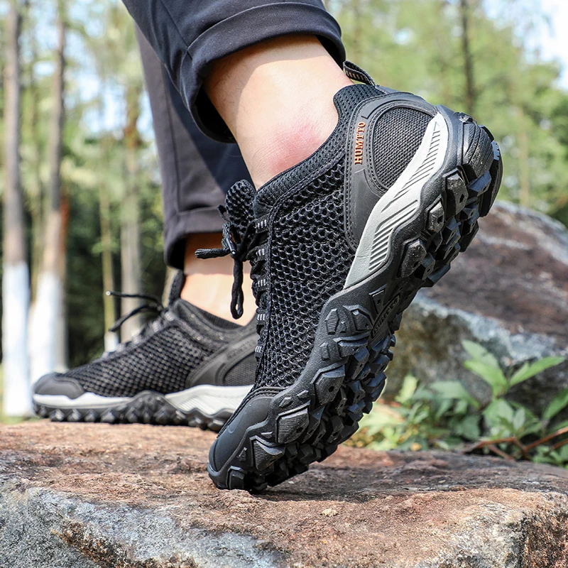 Online HUMTTO Sepatu Hiking Sepatu Climbing Olahraga Luar Ruangan Sejuk Pria Sepatu Berburu Wanita Sneakers Trekking Sepatu Bot Pergelangan Kaki Sepatu Taktis