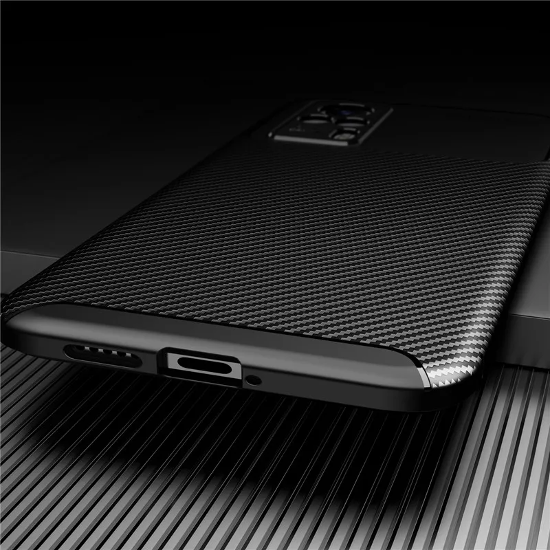 Чехол из углеродного волокна для ViVo Y20 чехол Y20S Y70S Y51S IQOO U1 U1X X50 Pro Plus V19 Y50 мягкий