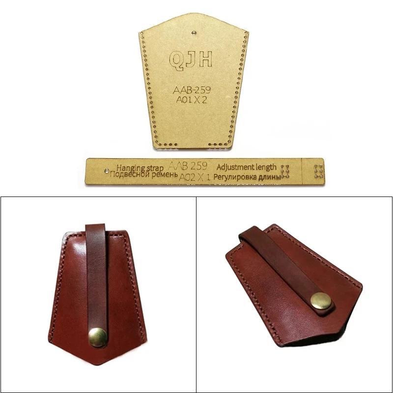 

Leather Key Case Acrylic Template Pattern with Holes Handmade Bag Kraft Paper Mould DIY Craftwork Design Stencil