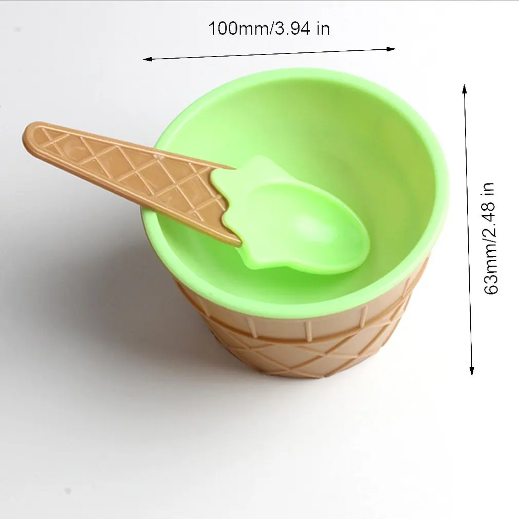 green Слайм миска коробка ложка пушистые контейнеры DIY комплект аксессуары Детский пластилин чаша игрушки Дети еда играть мороженое чаша - Цвет: green