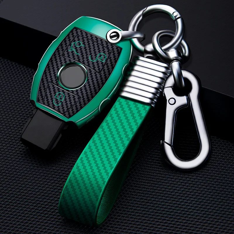 

New Luxury Car Key Cover Case for Mercedes Benz C200L C B Class GLC260/GLC320 GLC200 GLA220 Keychains Holder Auto Accessories