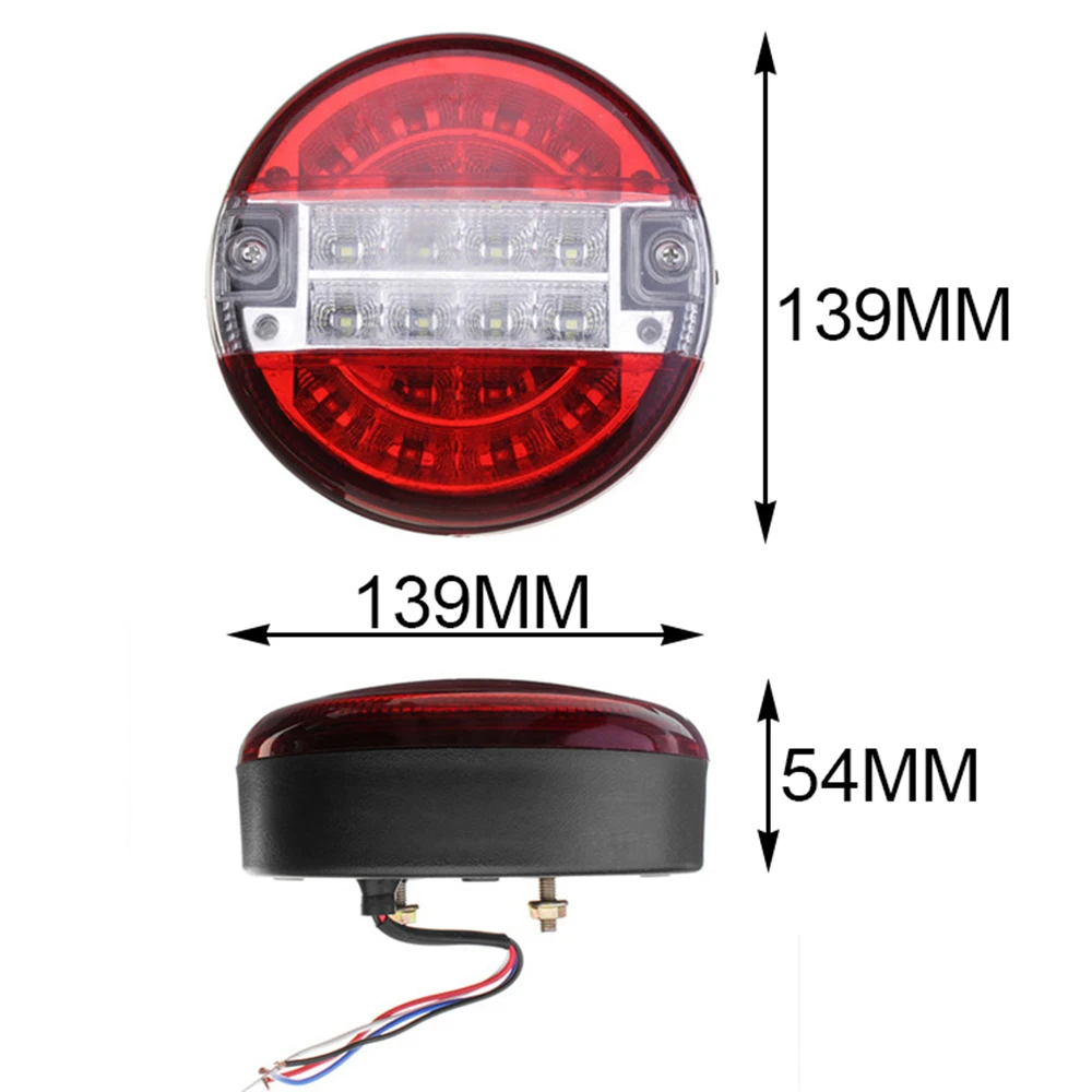 2Pcs 4inch 20 LEDs Truck Tail Light Stop Brake Reverse Lamp for 24V Vehicles Trailer Caravan 10-30V Car Styling Accessories | Автомобили и