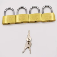 4pcs 30405060mm padlocks open by same keys copper locks padlock for drawer luggage case box hardware