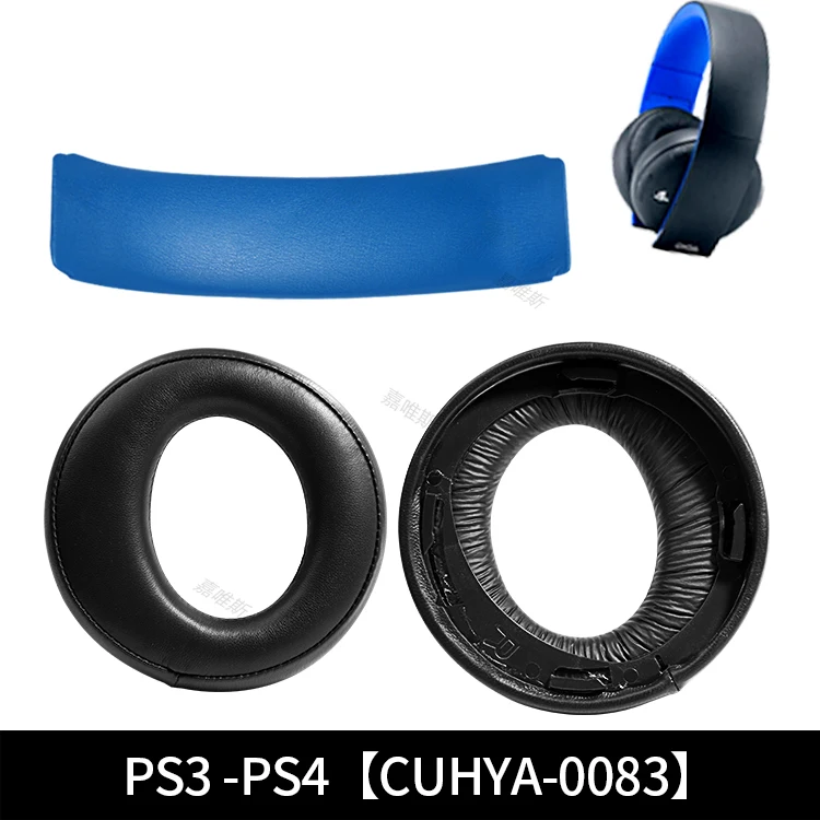 

Original Black Ear Pad Cushion Earmuff Earpads For SONY Gold Wireless PS3 PS4 7.1 Virtual Surround Headset CECHYA-0083(L+R)