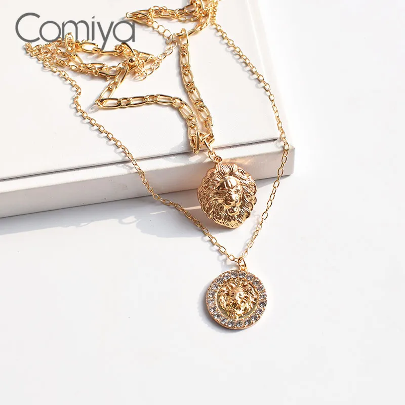 Женское Ожерелье Comiya корейские ожерелья золотого и серебряного цвета с