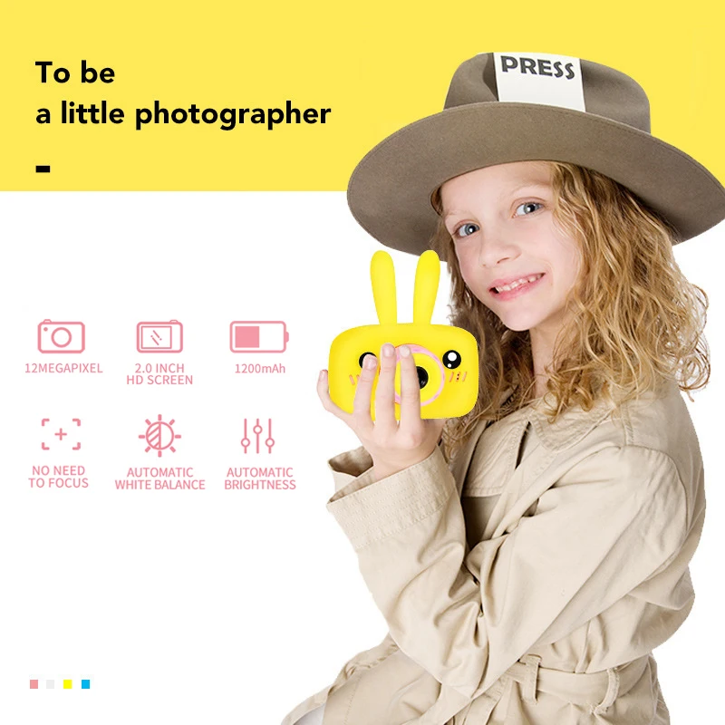 Детская мини камера 12 миллионов пикселей HD экран аккумуляторная цифровая