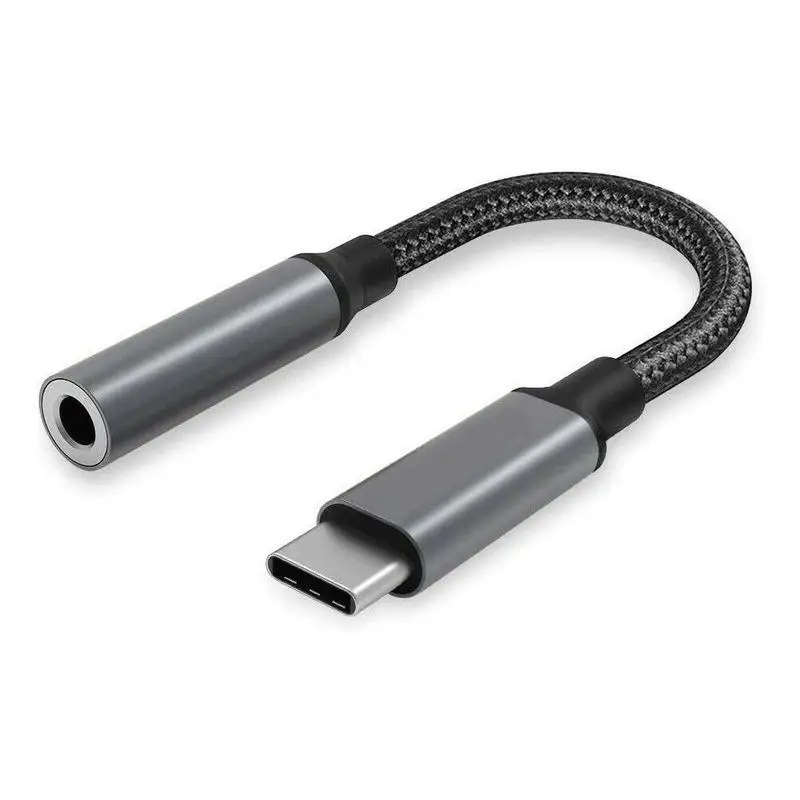 Нейлоновый Usb адаптер Typec для 3 5 наушников Aux аудио кабель Type-c до мм разъем
