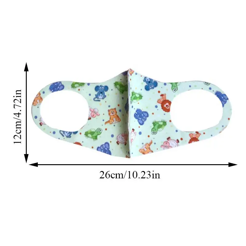 Детская губчатая маска для рта Детские маски лица с мультяшным принтом дышащая