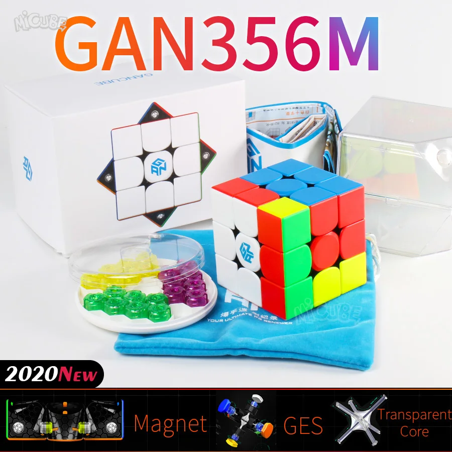GAN356m Магнитный куб 3x3 GAN магический скоростной 3x3x3 для соревнований по WCA Gan 356m