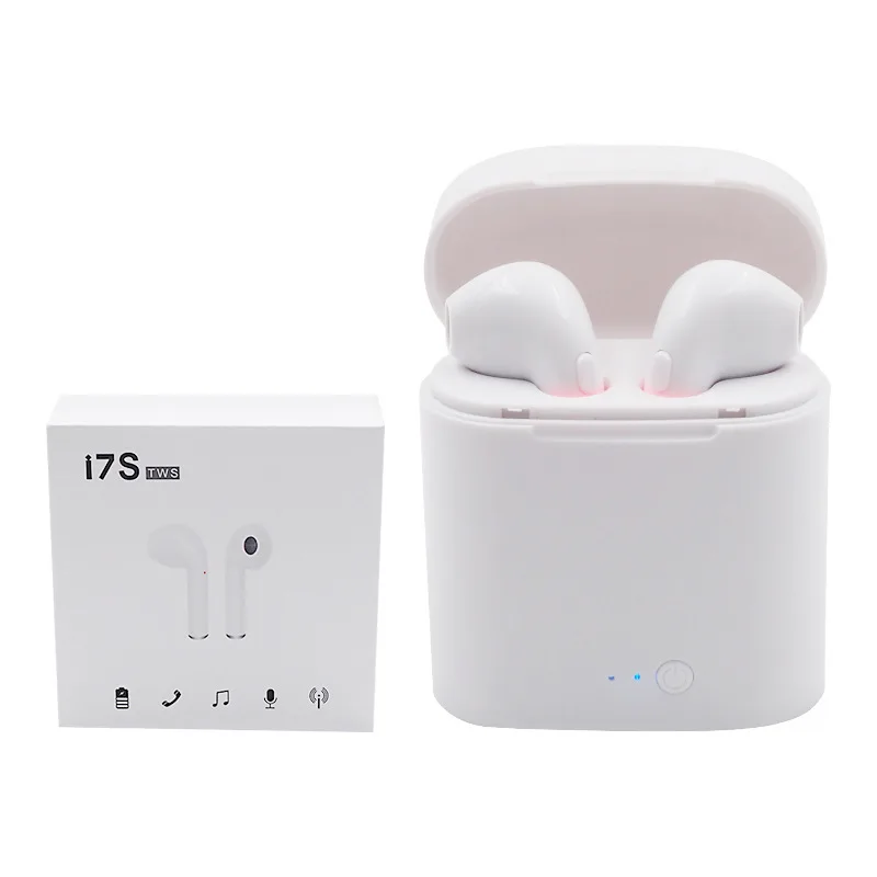 White I7s tws беспроводные наушники Bluetooth наушники i7 наушники с зарядкой и бумажной коробкой для Apple наушники для телефона Xiaomi Bluetooth на воздушном самолете - Цвет: White
