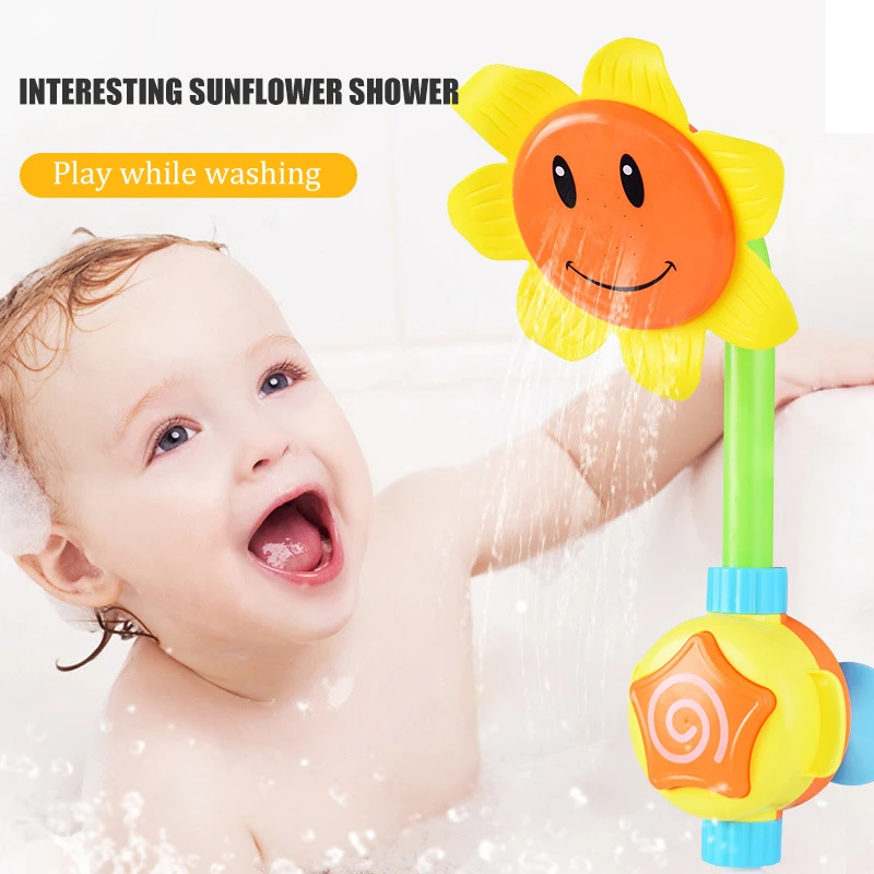 Трубопровод с распылителем воды для душа игрушка ванны Акула краб осьминог