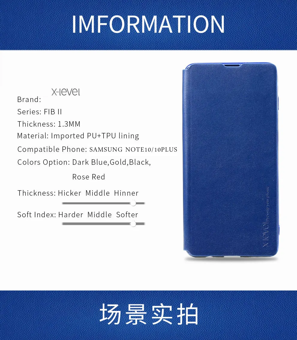 X-Level тонкий кожаный Стенд Ультра Тонкий флип чехол роскошный для samsung Galaxy Note 10+ S10