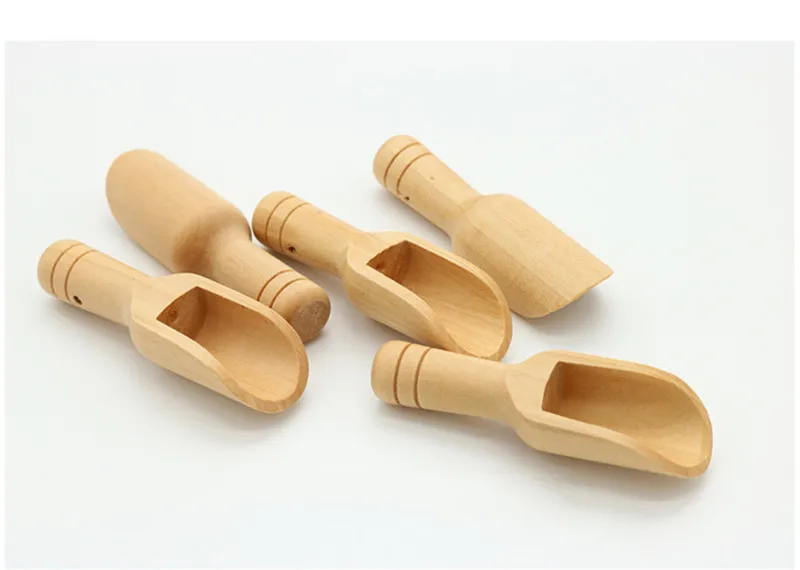 3 шт. Мини Деревянные черпаки ванн Уайт герлс ложка конфеты для муки совки Кухня
