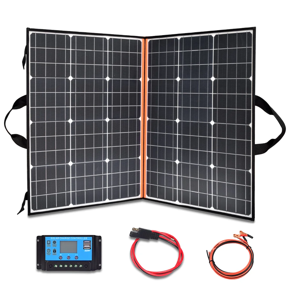 

Boguang 120w foldable solar panel 2 * 60 Watt Portable Solar charger Monocrystalline cell module 10A USB controller 12v battery