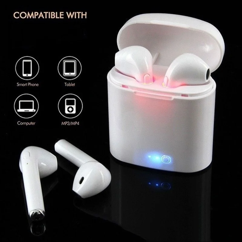 I7s TWS беспроводные наушники Bluetooth Air наушники мини в ухо стерео наушники гарнитура с зарядным устройством для iPhone Xiaomi huawei