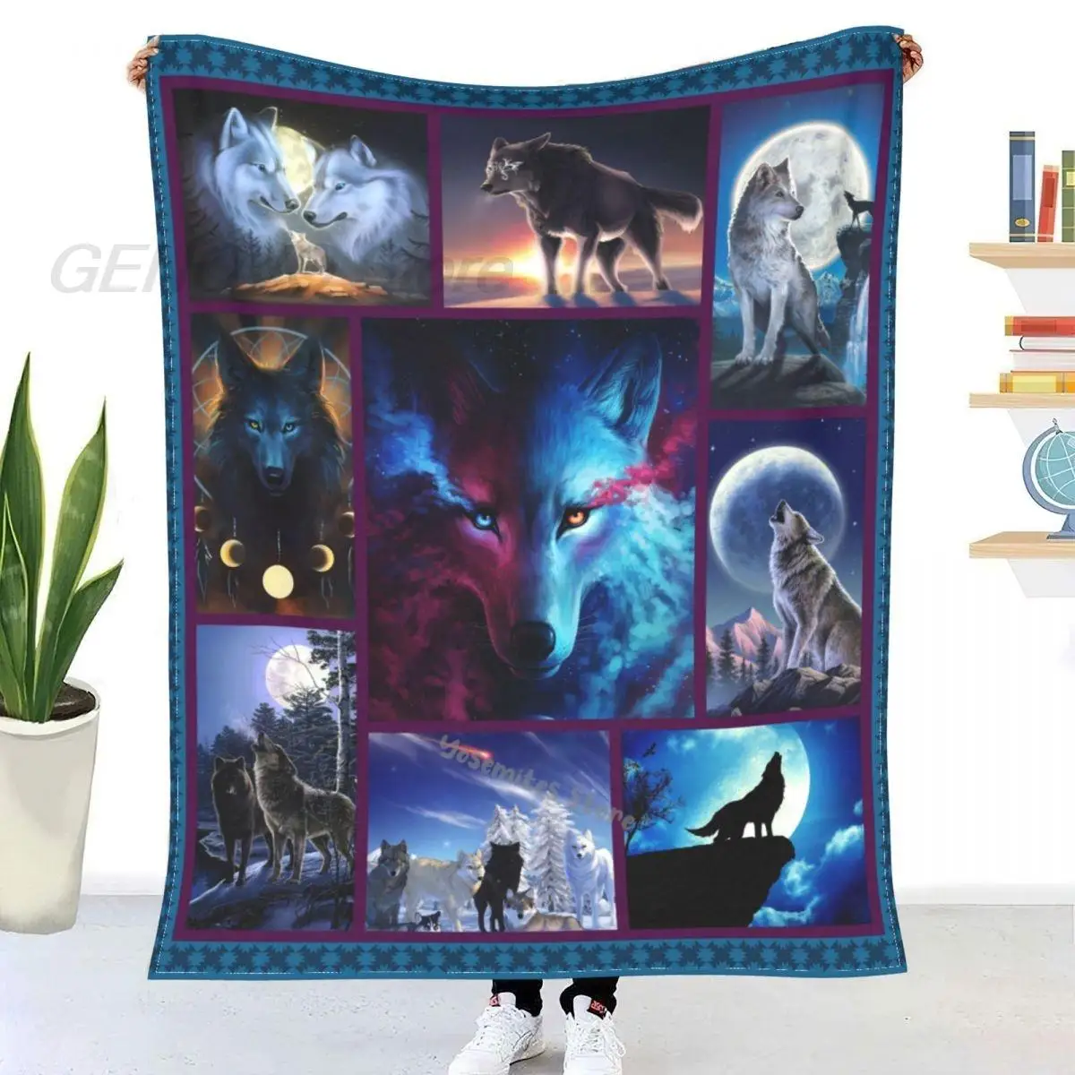 

Howling Wolf Decke Sherpa Decke Bettwäsche weiche Decke